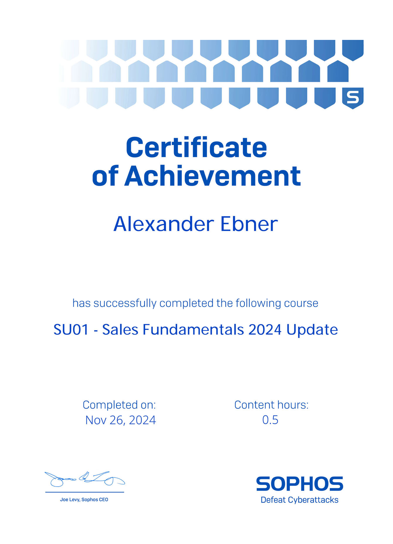 BG-Alexander Ebner - SU01 - Sales Fundamentals 2024 Update