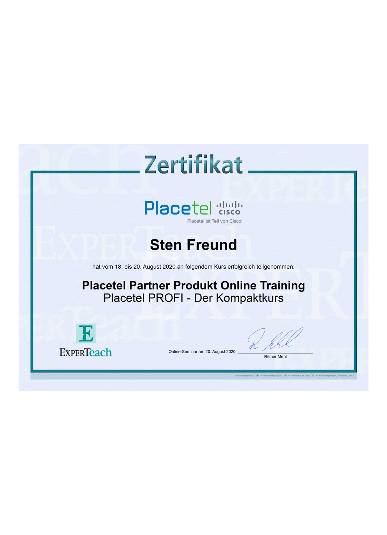 BG_Sten Freund - Placetel PROFI