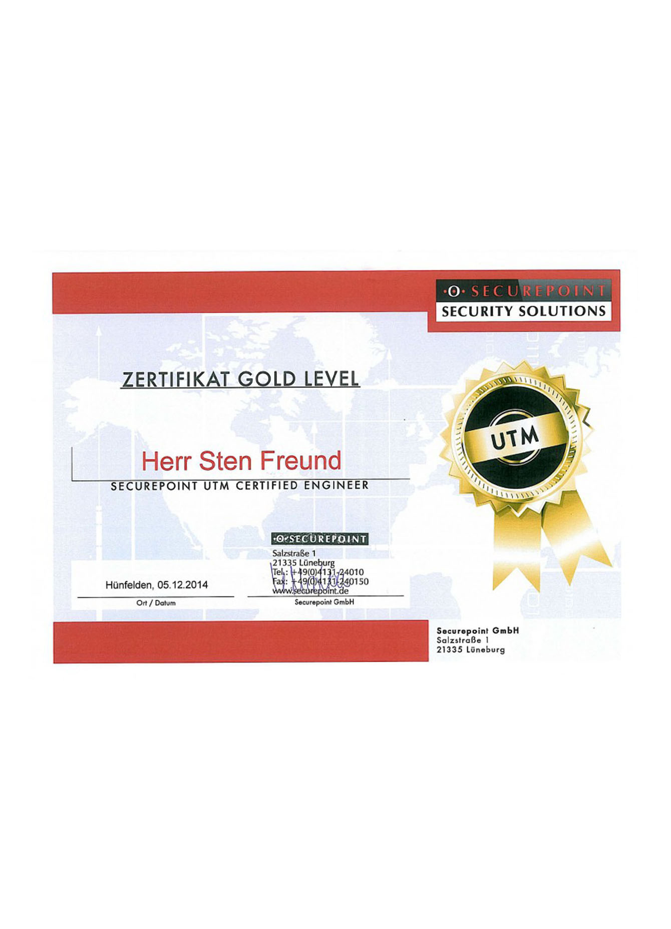BG_Sten Freund - Securepoint UTM Certified Engineer Gold