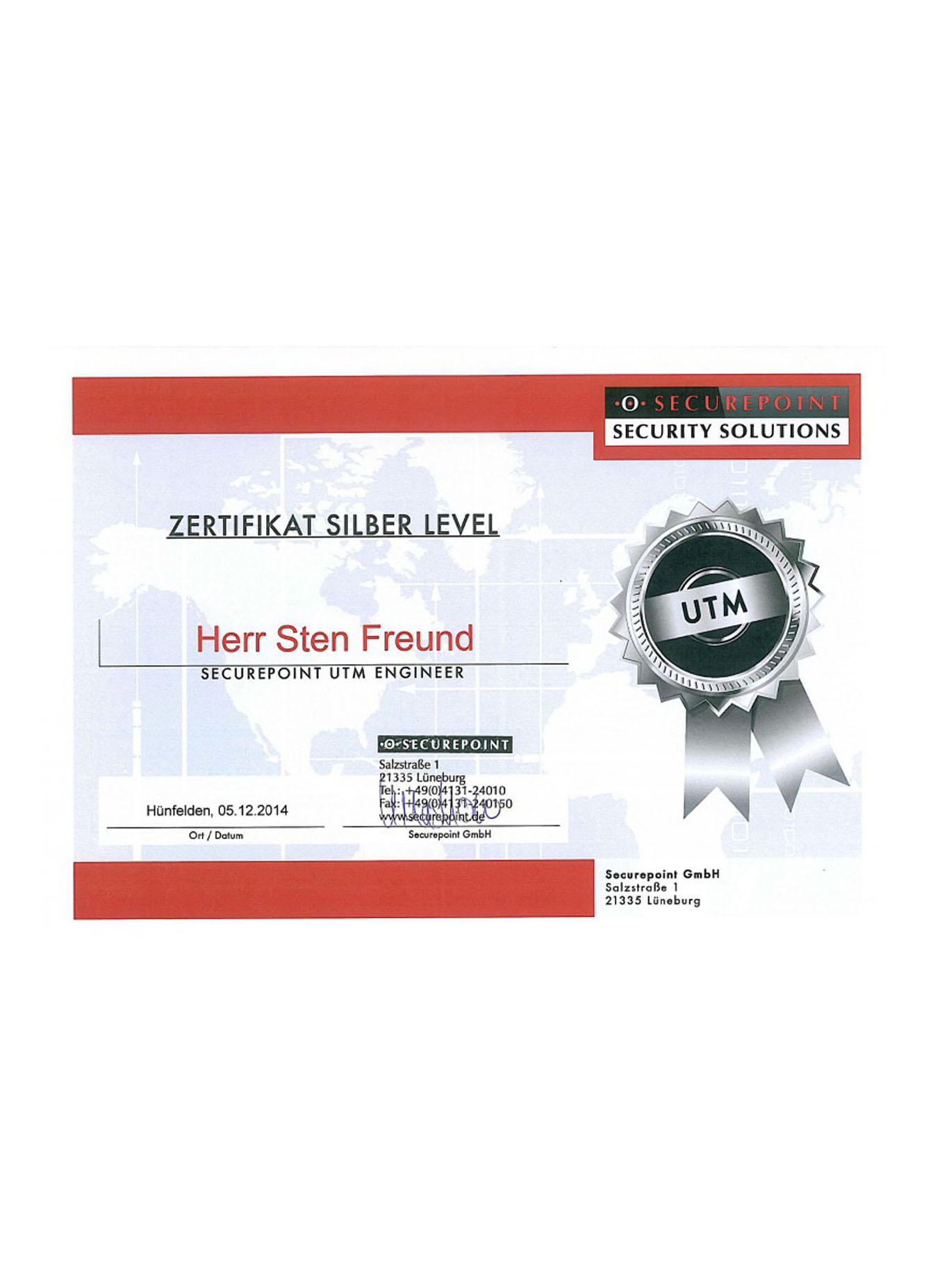 BG_Sten Freund - Securepoint UTM Certified Engineer Silver